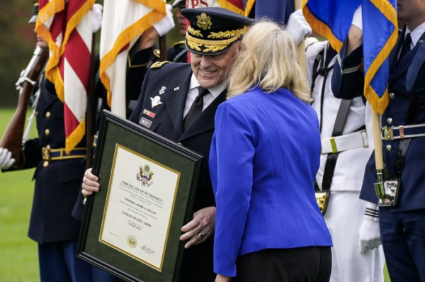 In farewell speech, Gen. Mark Milley says military serves Constitution, not despots