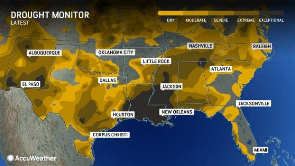 Brewing rainstorm along U.S. Gulf Coast may snap exceptional drought