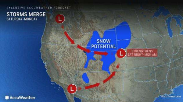 2 storms packing snow to collide over Rockies, Plains during holiday weekend