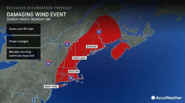 Heavy rain, high winds to play havoc with weekend travel on Eastern Seaboard