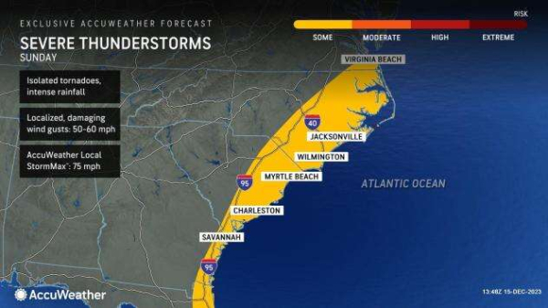 Severe weather, possible tornadoes forecast across Southeast this weekend