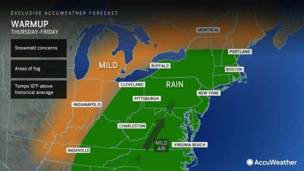 Dangerous ice storm, snow to lead warmup in Midwest, Northeast