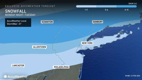 NYC, Philadelphia could see wet roads, heavy snow as front pushes eastward