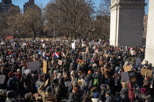 Protesters participate in 'Not My Presidents Day' events nationwide Protesters participate in 'Not My Presidents Day' events nationwide