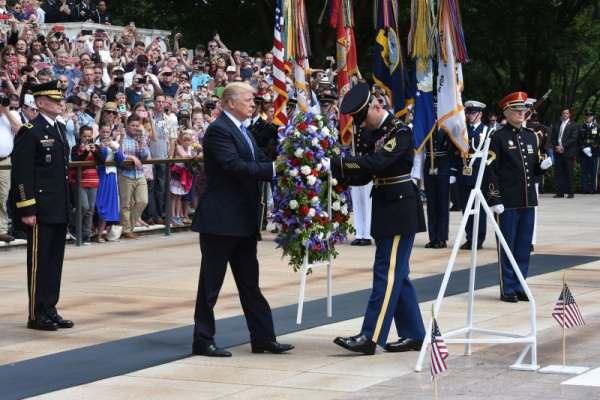 Watch: Trump to honor fallen soldiers at Arlington wreath laying