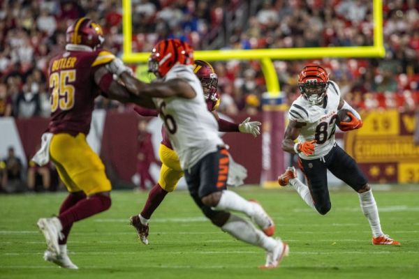 Bengals' Burrow endorses Tinsley roster spot after preseason breakout