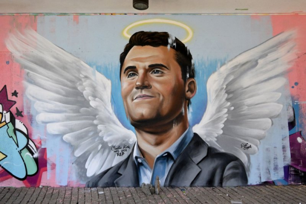 Security tight as thousands line up for Charlie Kirk memorial