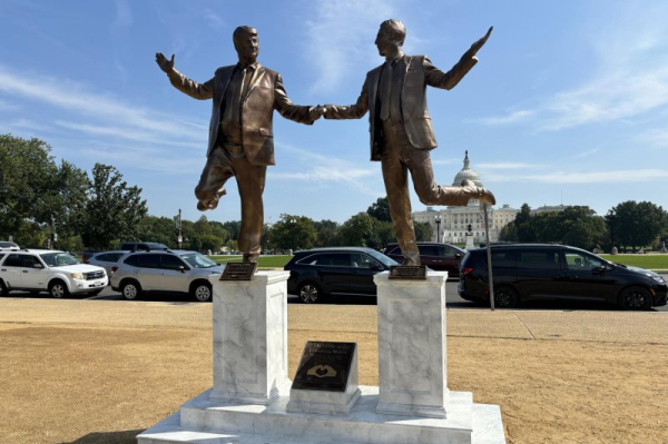 Trump, Epstein friendship statues appear on the National Mall