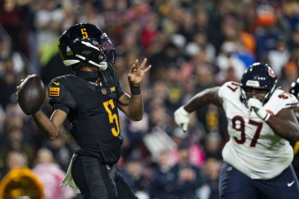 Commanders quarterback Jayden Daniels ruled out against Chiefs