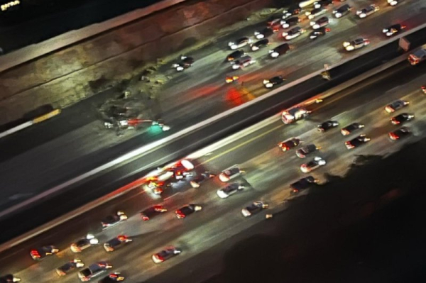 Helicopter crashes on Sacramento highway, critically injuring three