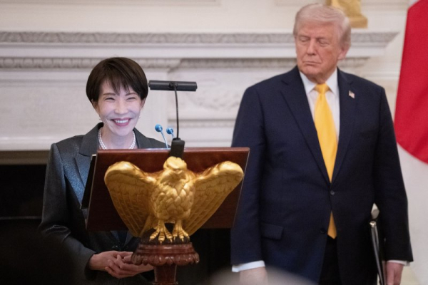 Trump hosts Japanese Prime Minister Takaichi for White House dinner