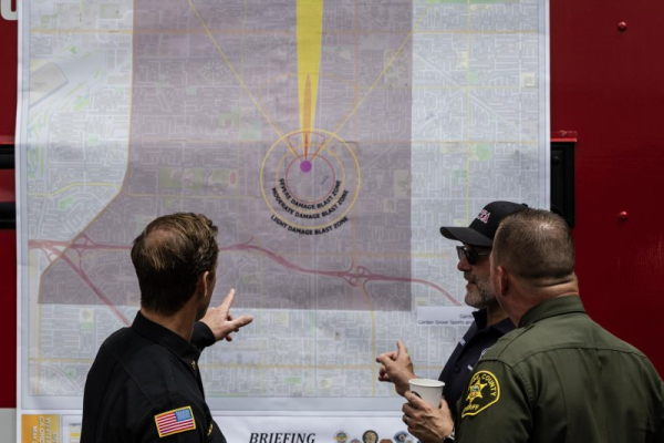 California evacuation area reduced as danger of explosion ends