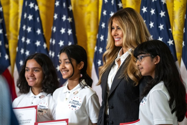 Melania Trump hosts AI Challenge Awards for educators, students